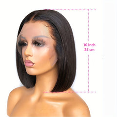 Straight Bob Lace Front Human Hair Wigs 13x4 Lace Frontal Bob Wigs Pre Plucked