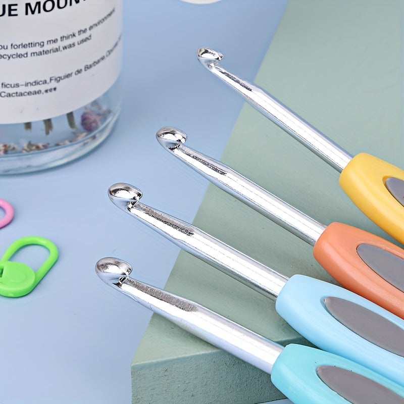 8pcs Colorful Crochet Set Non-slip Sweater Needle Set for Beginners