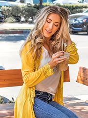Casual Cardigan Open Front Long Cardigan