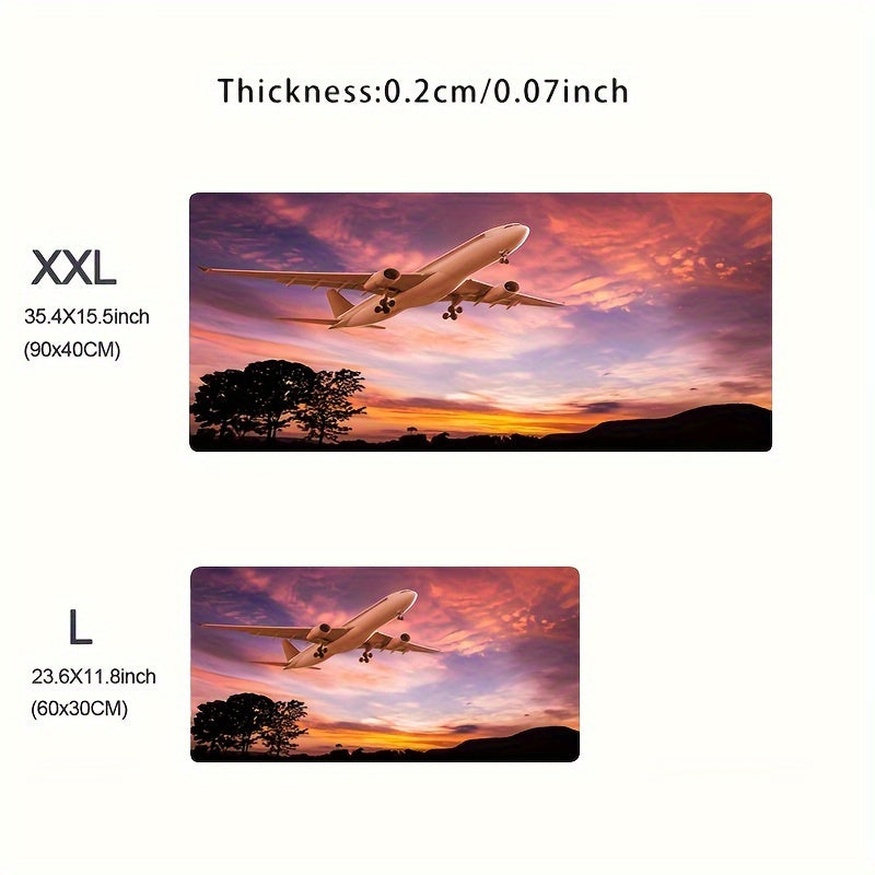Aircraft In The Sky Large Mouse Pad Natural Landscape Desktop Mouse Mat