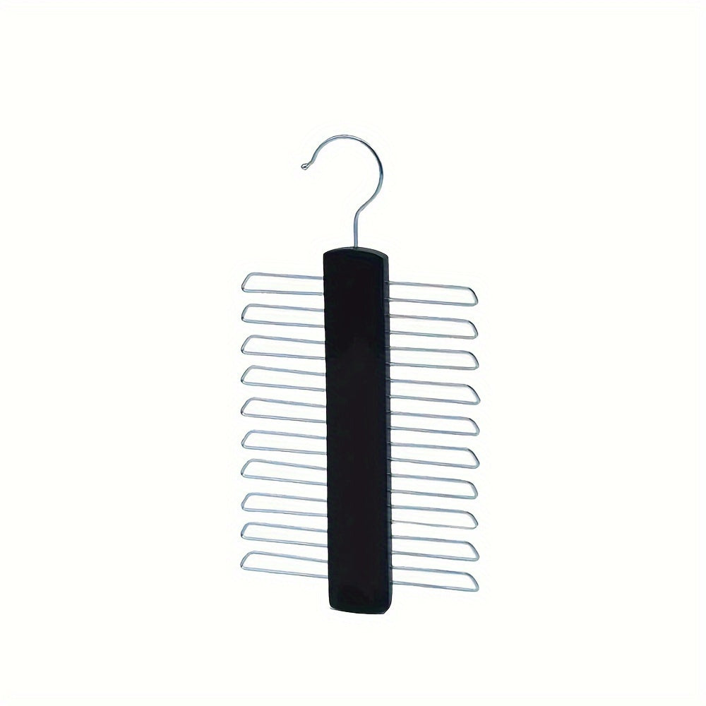 Non-Slip Wooden Ties Hanger Belts Rack Organizer