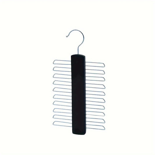 Non-Slip Wooden Ties Hanger Belts Rack Organizer