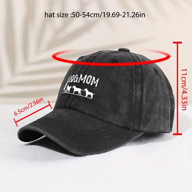 Kids Dog Mom Embroidered Sunshade Baseball Cap