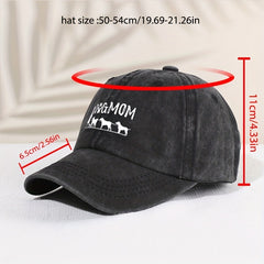 Kids Dog Mom Embroidered Sunshade Baseball Cap