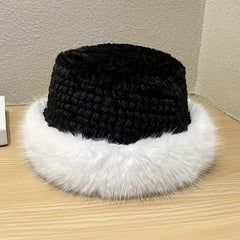 Women Winter Soft Warm Fisherman Hat Thick Outdoor Bucket Caps