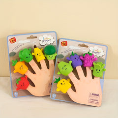 5pcs PVC Fruit Finger Puppet Educational Toy Gift