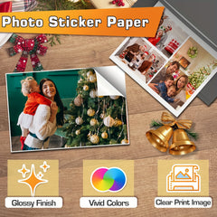 Koala Glossy Sticker Paper 8.5x11 Inch 50 Sheets