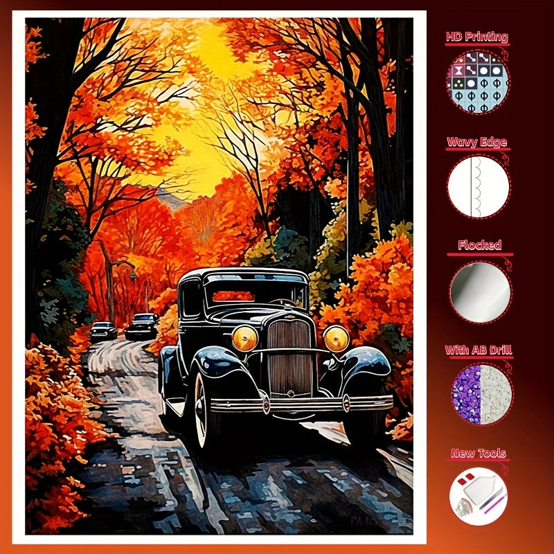 5D Flocked Canvas Diamond Painting Kit - 35 Sizes & Tools - DIY Art Set