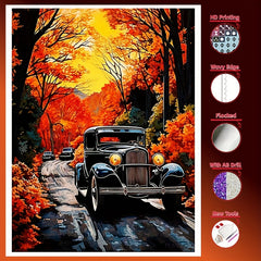 5D Flocked Canvas Diamond Painting Kit - 35 Sizes & Tools - DIY Art Set