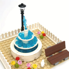 Particle Building Blocks Fountain Treehouse Courtyard Set
