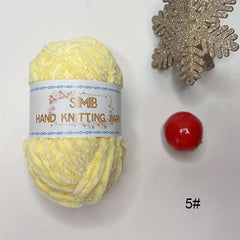 3pcs 50g Soft Polyester 1ply Chunky Chenille Knitting Yarn For Cloth