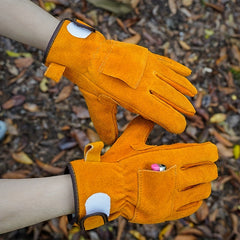 BBQ Grill Gloves Anti scalding 482F Heat Resistant Fireproof Cowhide Gloves