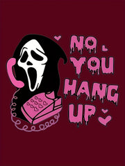 No You Hang Up Print 2pcs Set Short Sleeve T Shirt & Shorts