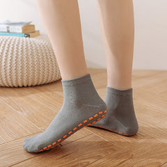 2 Pairs Solid Towel Sole Yoga Socks Anti-slip Low Cut Socks