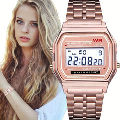 Kids LED Sports Watch with Stainless Steel Strap