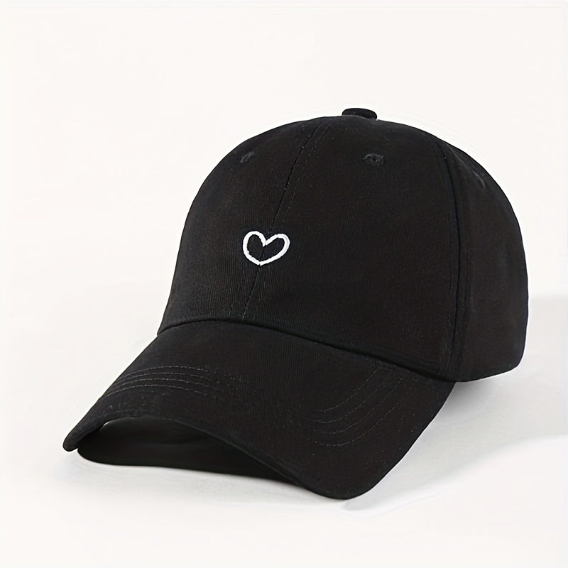 Heart Embroidery Baseball Cap for Couples
