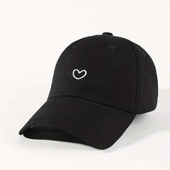 Heart Embroidery Baseball Cap for Couples