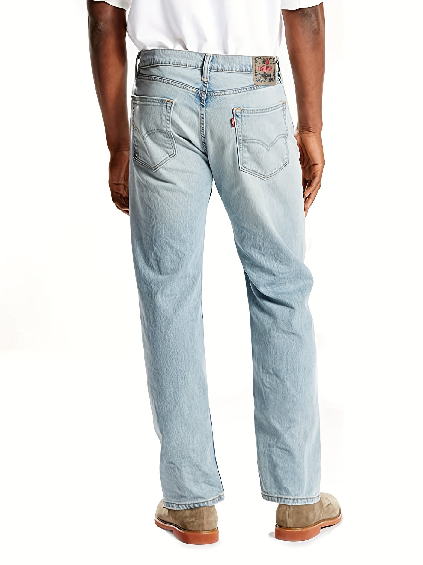 Slim Fit Distressed Stretch Denim Jeans Mens Casual Street Style