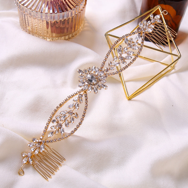 Silver Flower Pearl Hair Comb Wedding