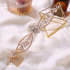 Silver Flower Pearl Hair Comb Wedding