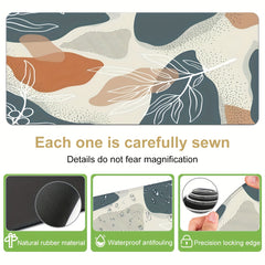 Leaf Abstract Lines Tropical Leaves Large Mouse Pad Non-slip Washable