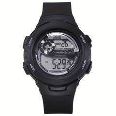 Teen Casual Digital Silicone Watch Multifunctional Electronic Watch Gift
