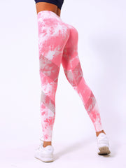 Tie Dye Yoga Leggings High Waist Fitness Gym Tight Pants