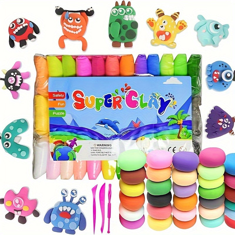 Air Dry Clay Kit for Halloween Crafts - Soft Modeling Foam for Kids & Adults