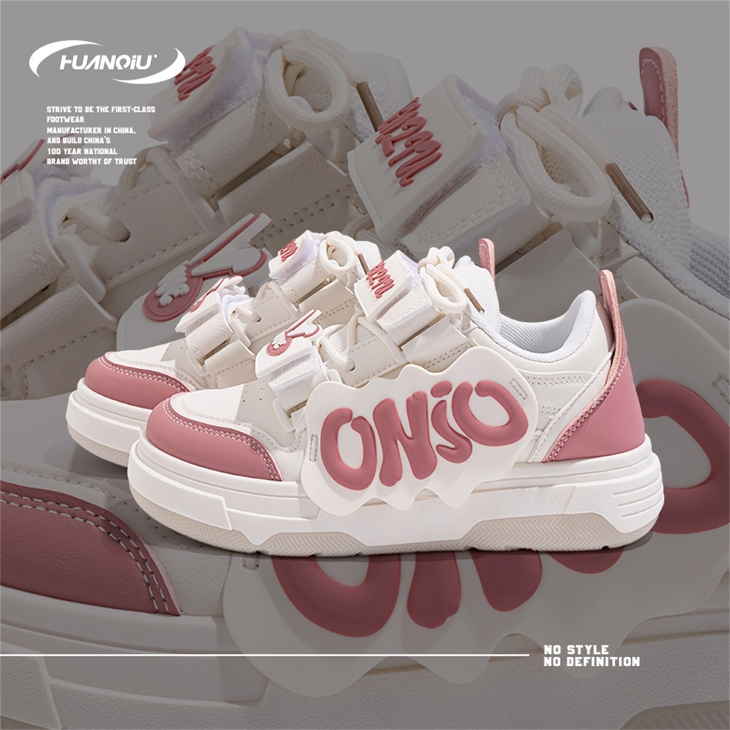 Women's Rabbit & Letter Pattern Skate Shoes Thick Sole Casual Sneakers