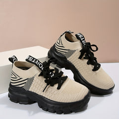 Women's Shockproof Running Shoes Lightweight Breathable Woven Sneakers