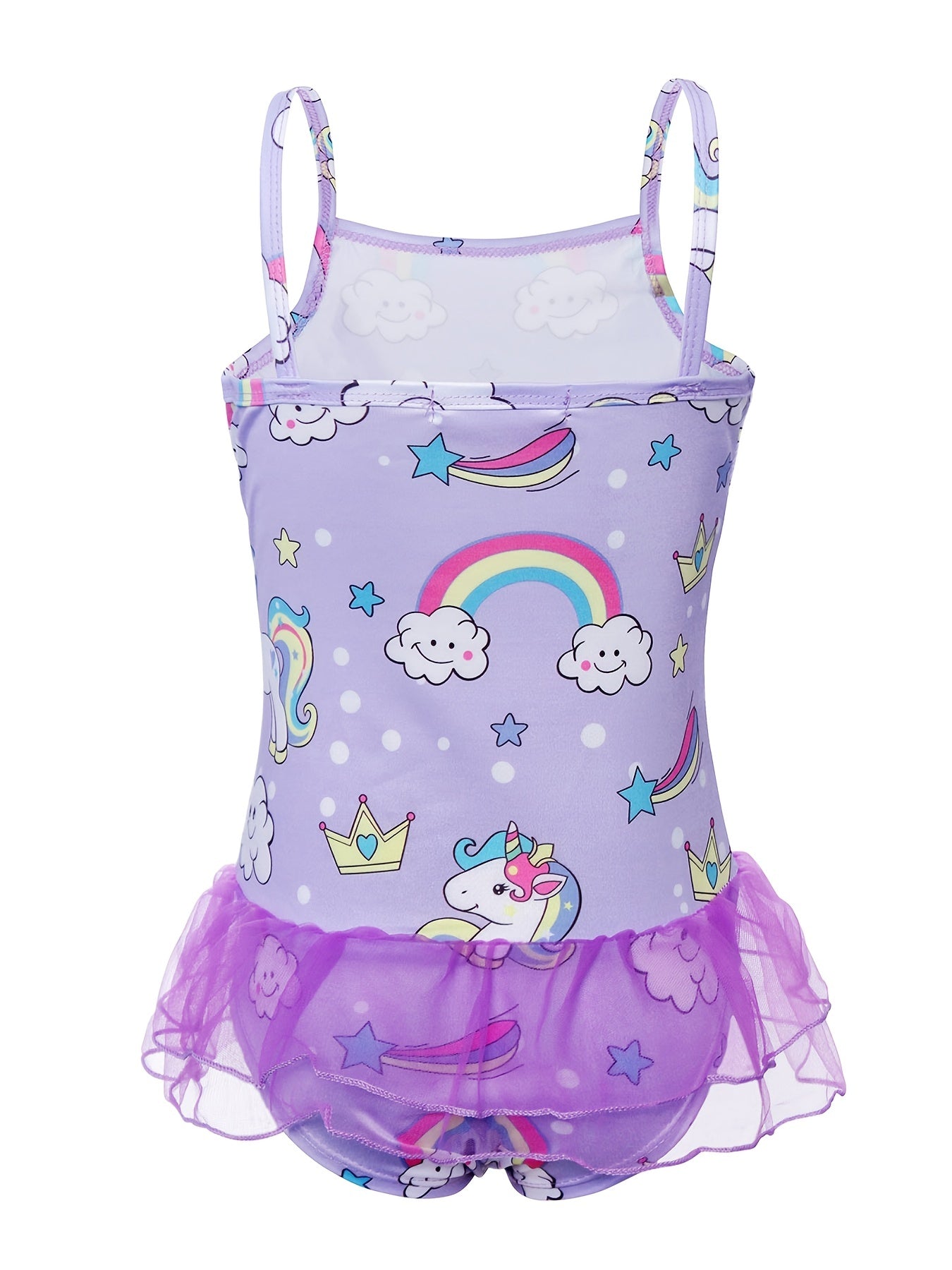 Girls Unicorn Ruffle One Piece Swimsuit Summer Seaside Beach Pool Bathing Suits