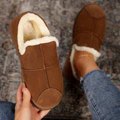 Women's Winter Snow Shoes Warm and Comfortable Solid Ankle Boots