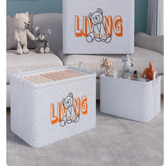 2pcs Home Fabric Children's Clothes Toys Storage Basket