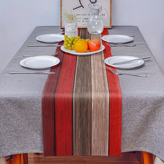 Burlap Linen Rustic Table Runner Vintage Wood Grain Dresser Scarf