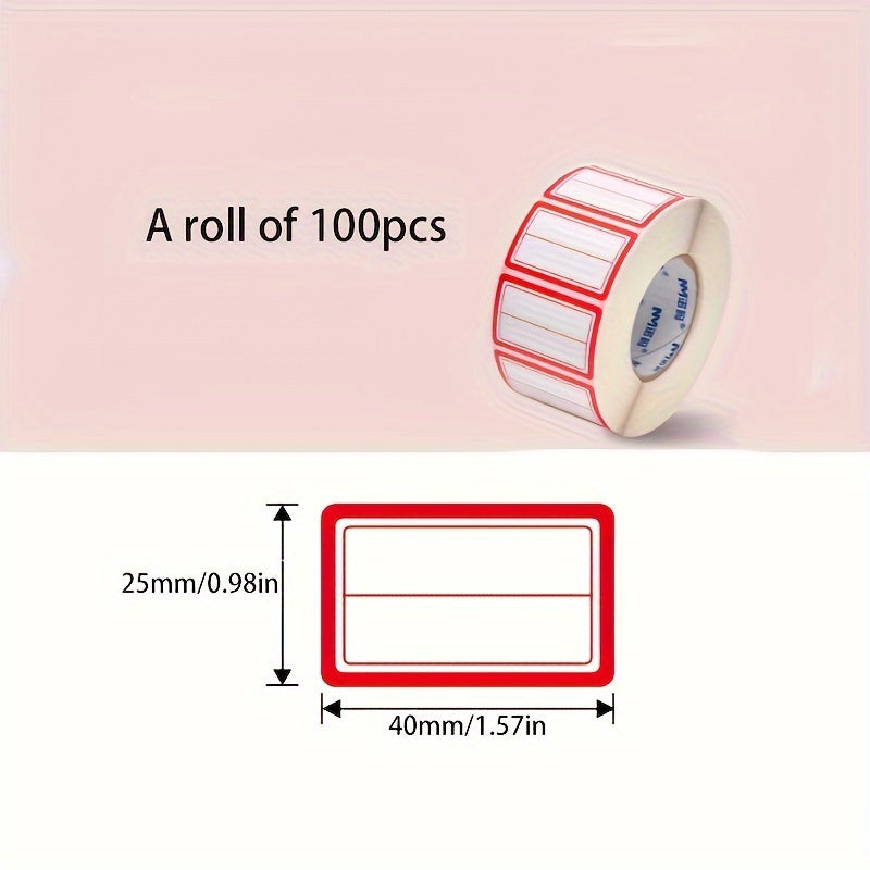 PVC Label Roll for Office and Household Labeling, 100-1000 pcs