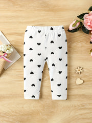 5pcs Toddler Baby Leggings Elastic Waist Pants Set