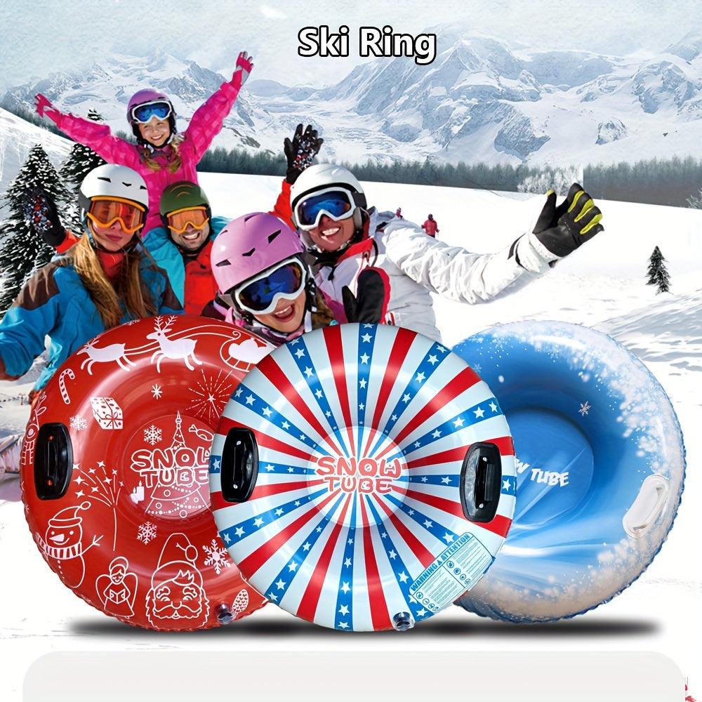 Thickened PVC Inflatable Skiing Ring Cold Resistant Outdoor Snowboard Cushion