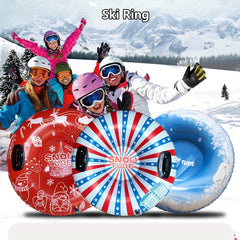 Thickened PVC Inflatable Skiing Ring Cold Resistant Outdoor Snowboard Cushion