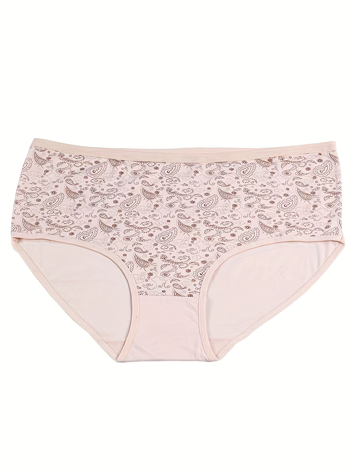 4 Pack Paisley Print Panties Stretch Soft Breathable Underwear