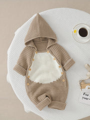 Baby Onesie Sweater Newborn Hooded Long Sleeve Casual Jumpsuit