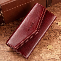 Real Leather Women's Wallet Handbag Anti Magnetic Wallet