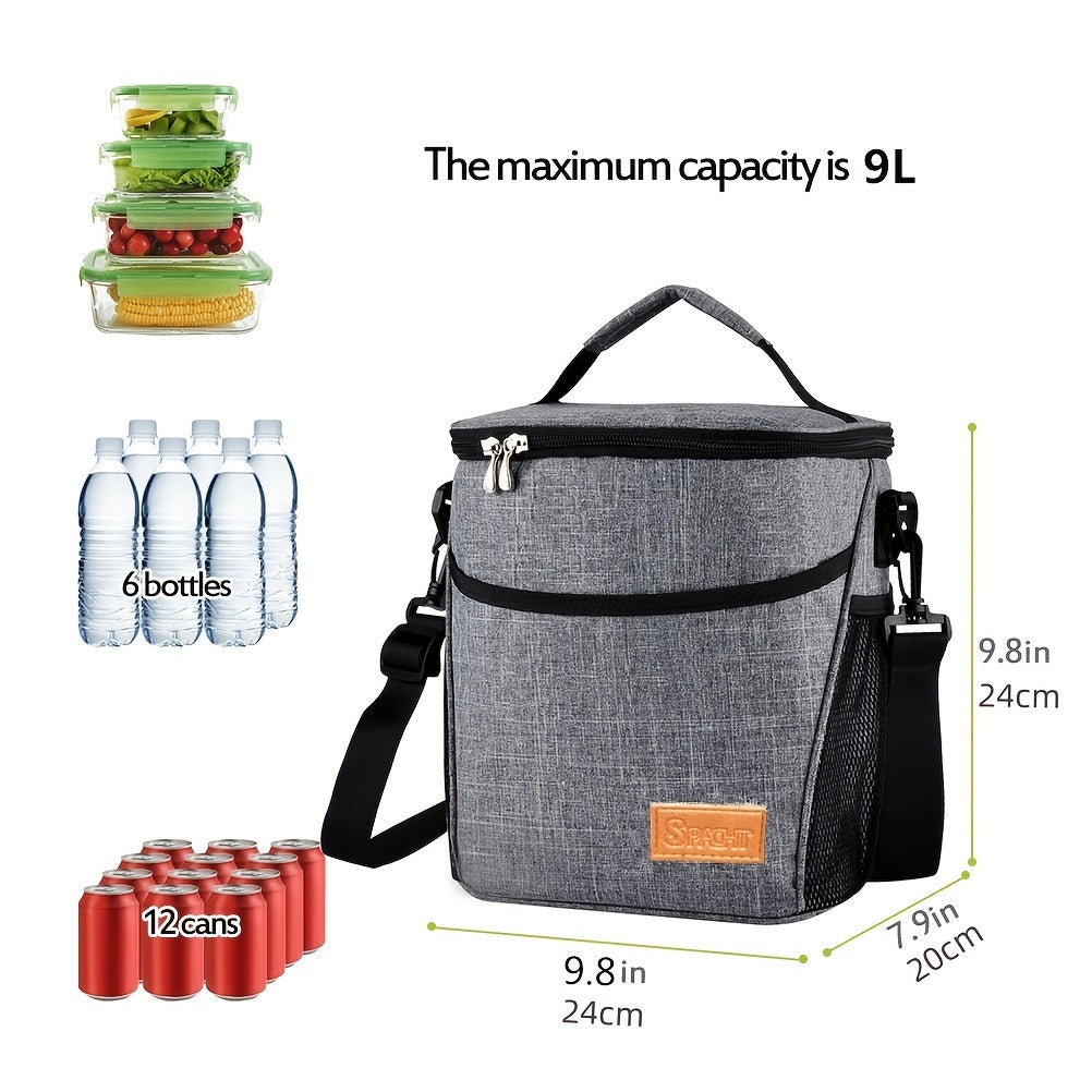 Men's Waterproof Thermal Lunch Bag Outdoor Picnic Lunch Box