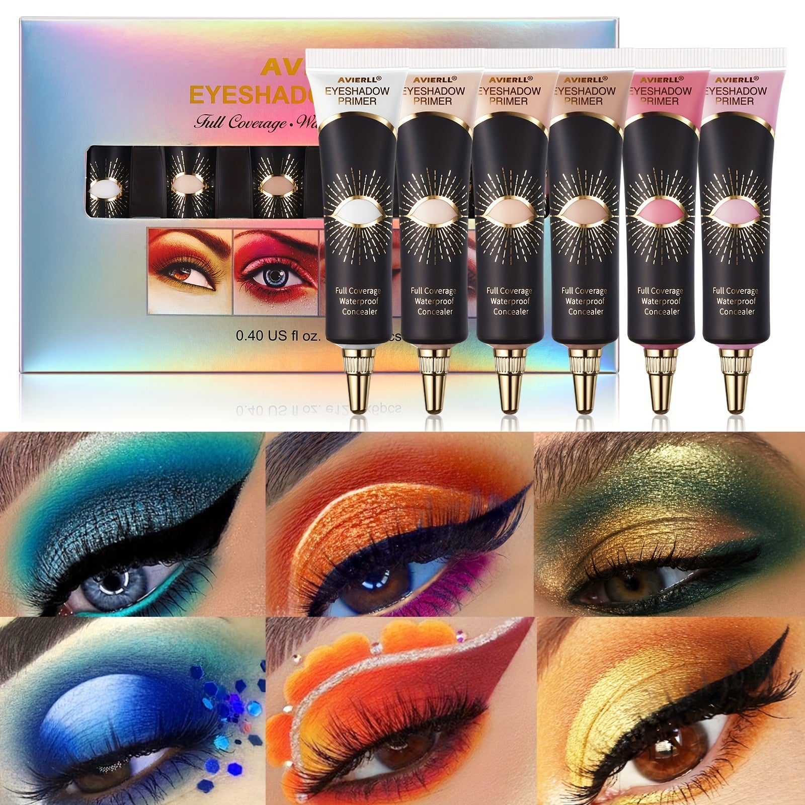 Eye Primer Set Long Lasting Waterproof Concealer for Eyeshadow Blush