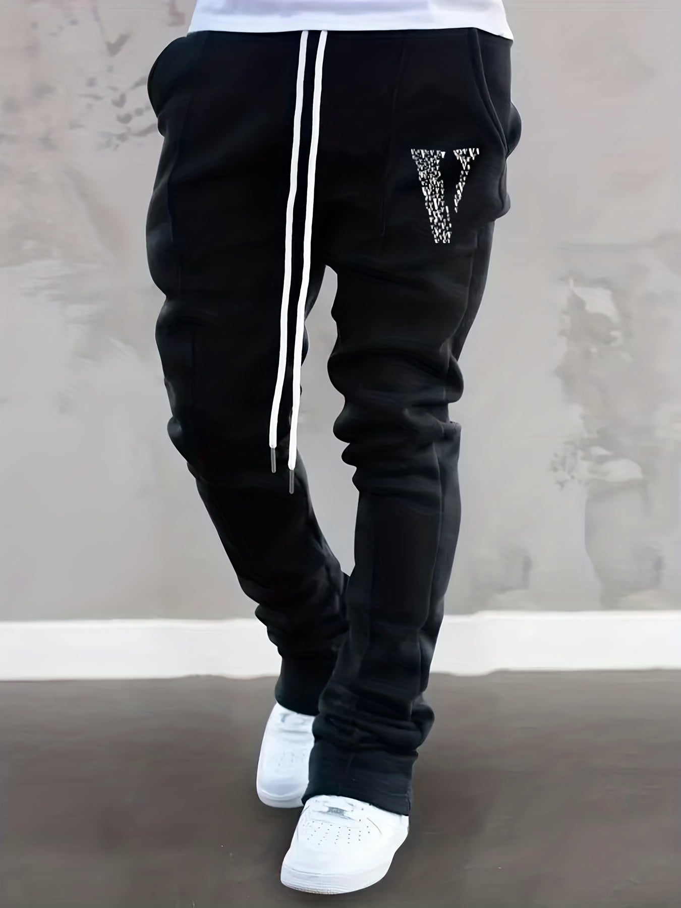 Cartoon Portrait Slim Fit Joggers Men's Casual Pants