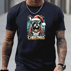 Men's Dog Pattern Shirt Short Sleeve Tee Top
