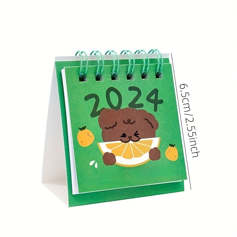 Mini Fruit Text Desk Calendar Punch Card Ornament Calendar
