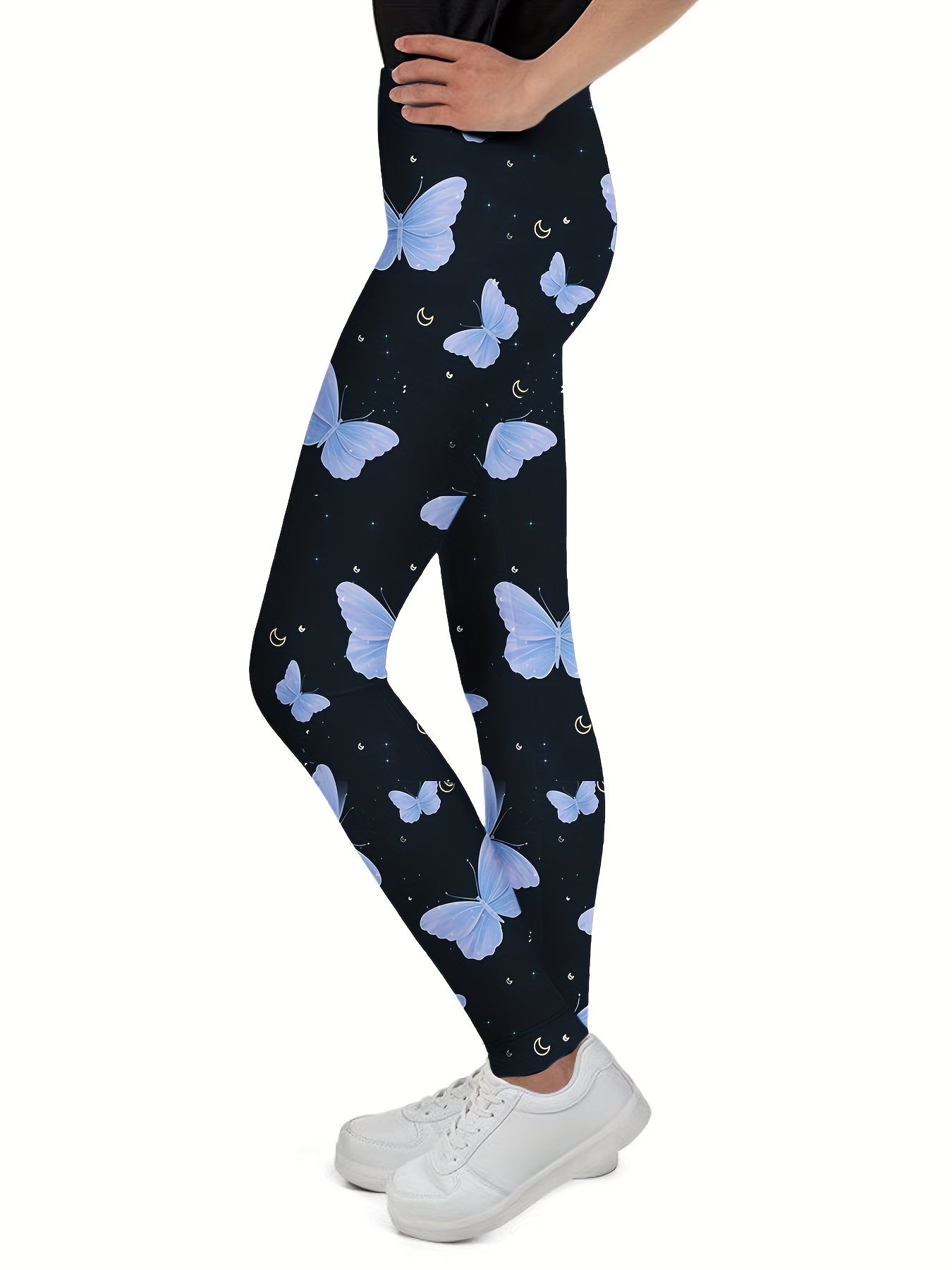 Butterfly Graphic Leggings Girls Comfy Leggings Spring Fall Winter Gift