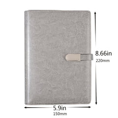 Refillable A5 PU Leather Notebook Binder Cover 6 Ring Magnetic Closure