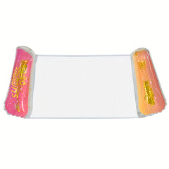 Portable Inflatable Float Lounger Gradient Glitter Sequin Durable PVC