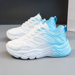 Women's Mesh Sneakers Lace Up Platform Shoes Comfortable